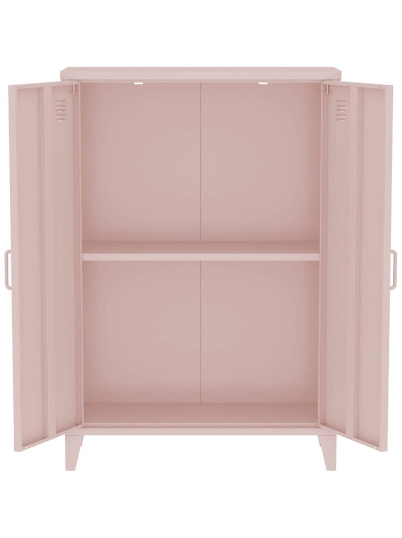 Commode/armoire industrielle métal 2 portes Soho Rose - Kiabi