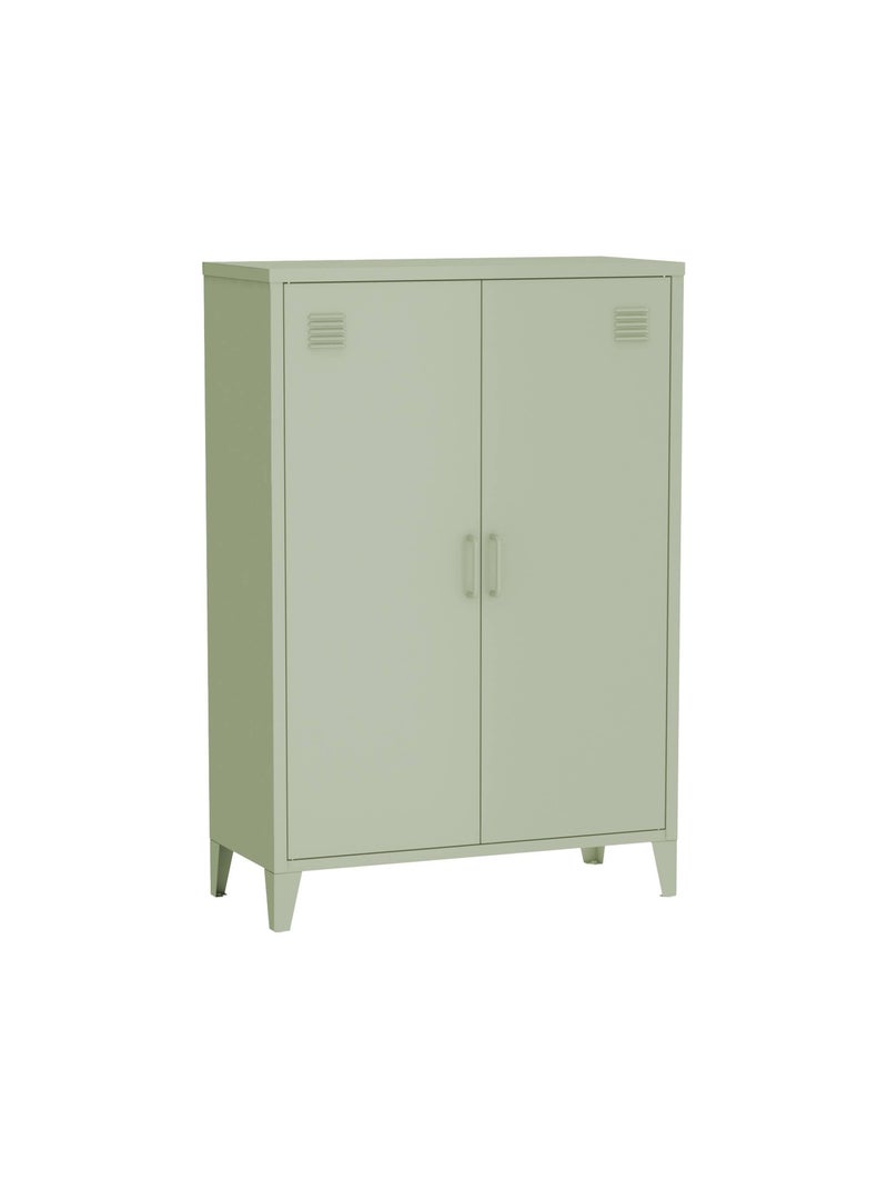 Commode/armoire industrielle métal 2 portes Soho Vert clair - Kiabi