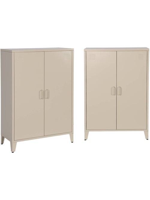 Commode/armoire métal 2 portes (lot de 2) soho - Kiabi