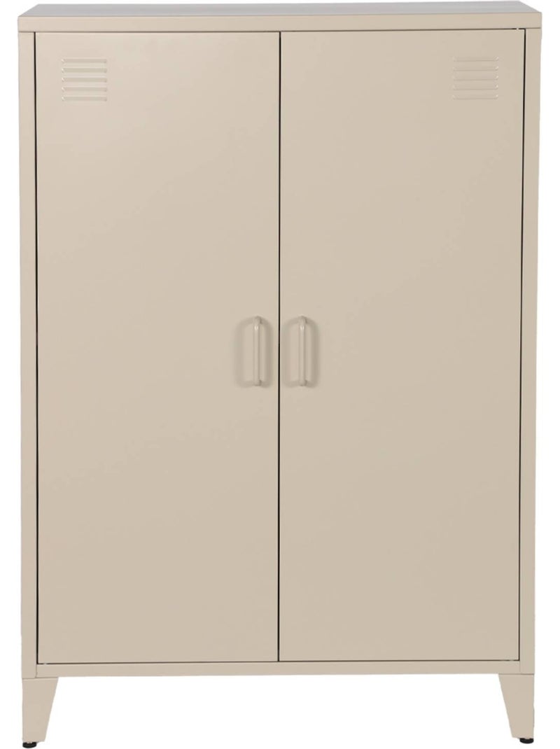 Commode/armoire métal 2 portes (lot de 2) soho Beige - Kiabi