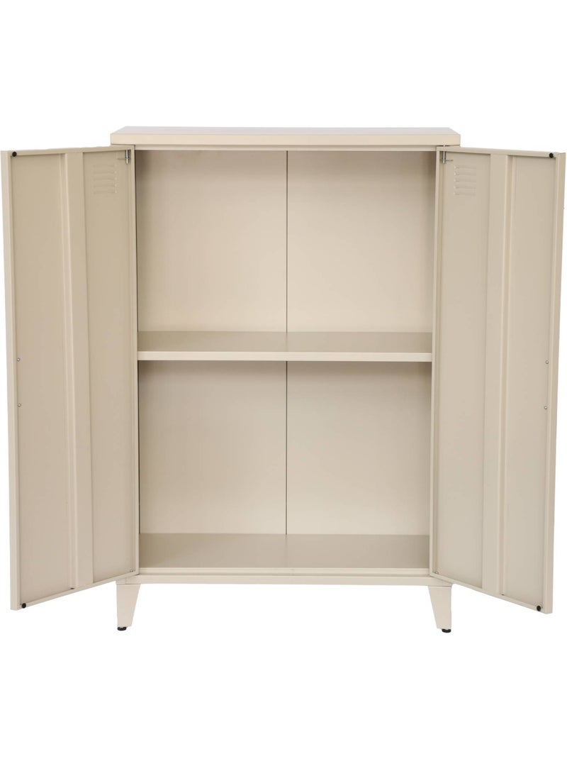 Commode/armoire métal 2 portes (lot de 2) soho Beige - Kiabi