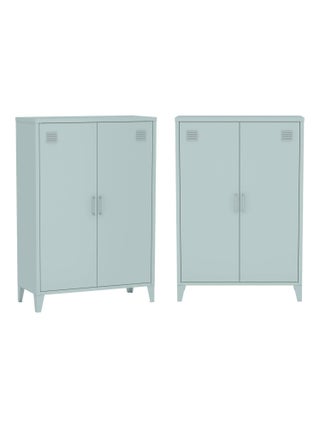Commode/armoire métal 2 portes (lot de 2) Soho