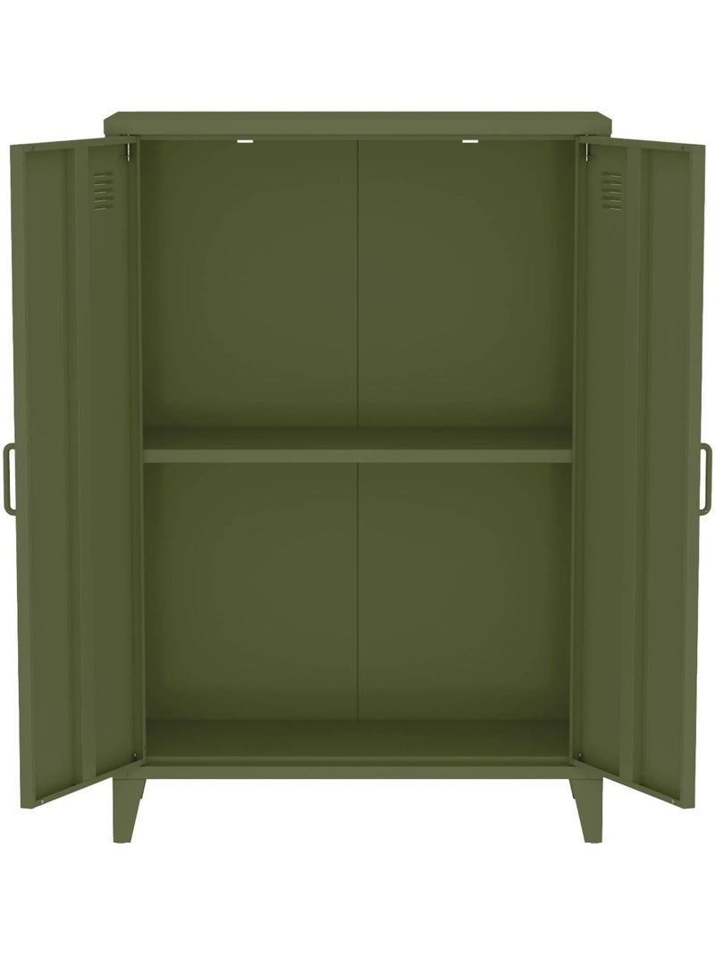 Commode/armoire métal 2 portes (lot de 2) soho Kaki - Kiabi