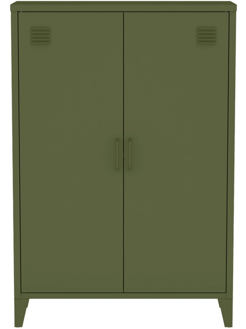 Commode/armoire métal 2 portes (lot de 2) soho Kaki - Kiabi
