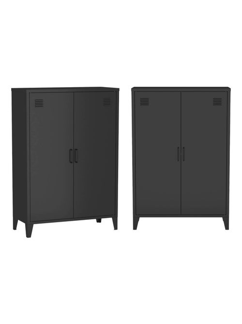 Commode/armoire métal 2 portes (lot de 2) Soho - Kiabi