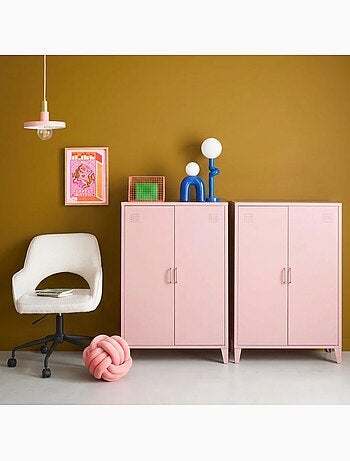 Commode/armoire métal 2 portes (lot de 2) soho