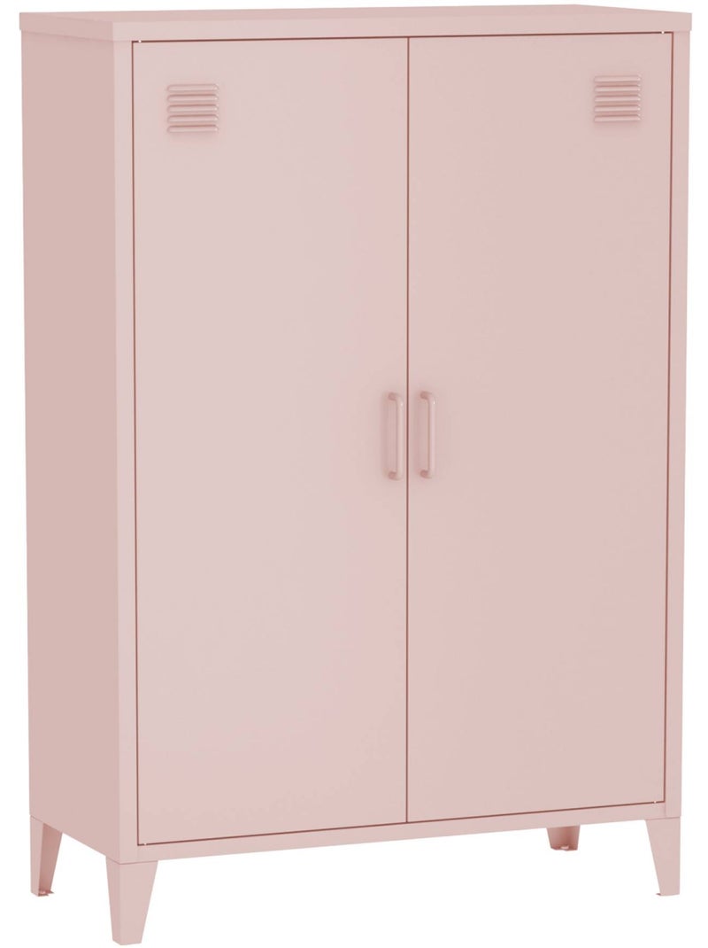 Commode/armoire métal 2 portes (lot de 2) Soho Rose - Kiabi