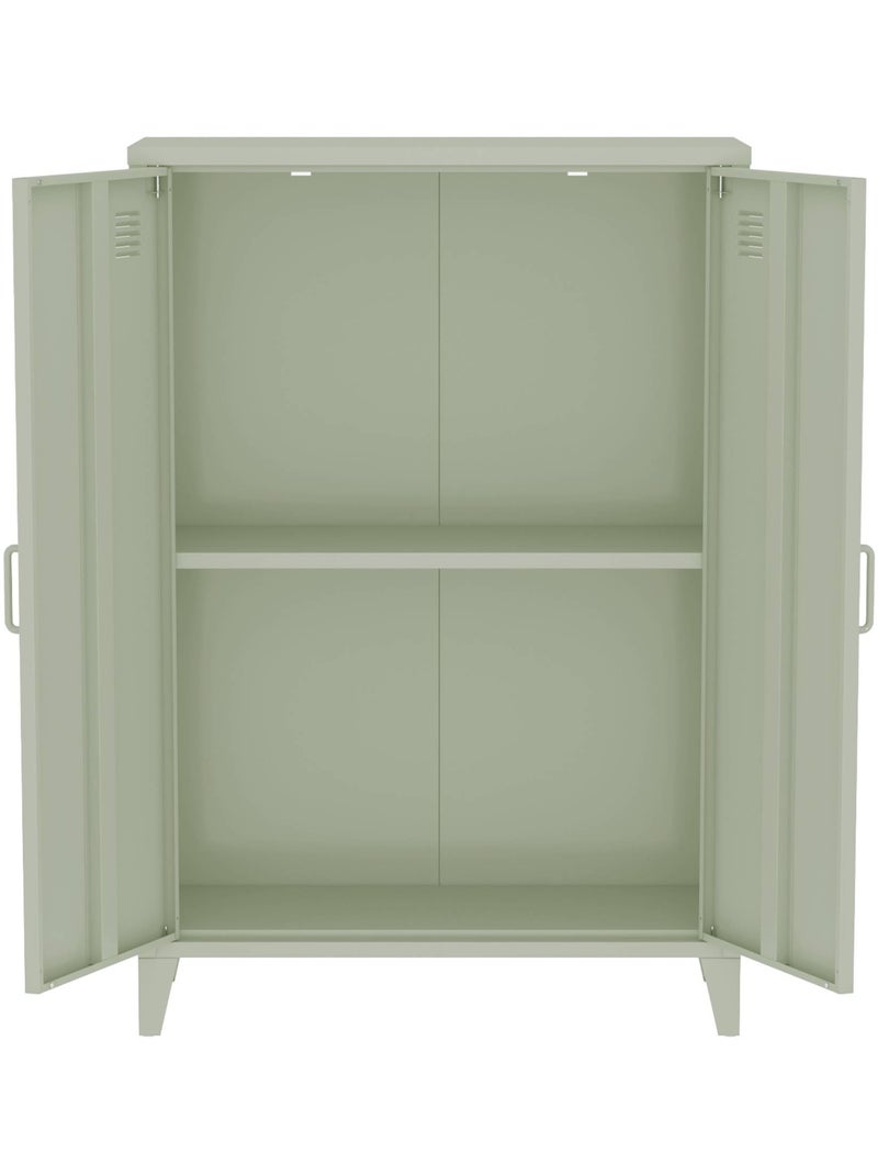 Commode/armoire métal 2 portes (lot de 2) Soho Vert clair - Kiabi