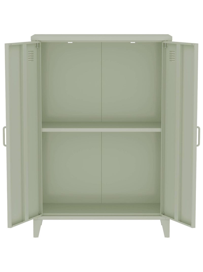 Commode/armoire métal 2 portes (lot de 2) Soho Vert clair - Kiabi