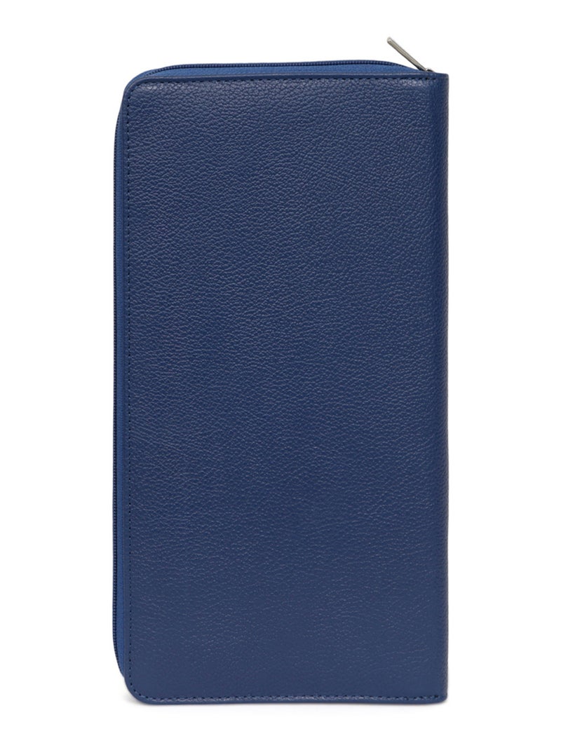 Compagnon de voyage  1 volet  Cuir CONFORT Bleu - Kiabi