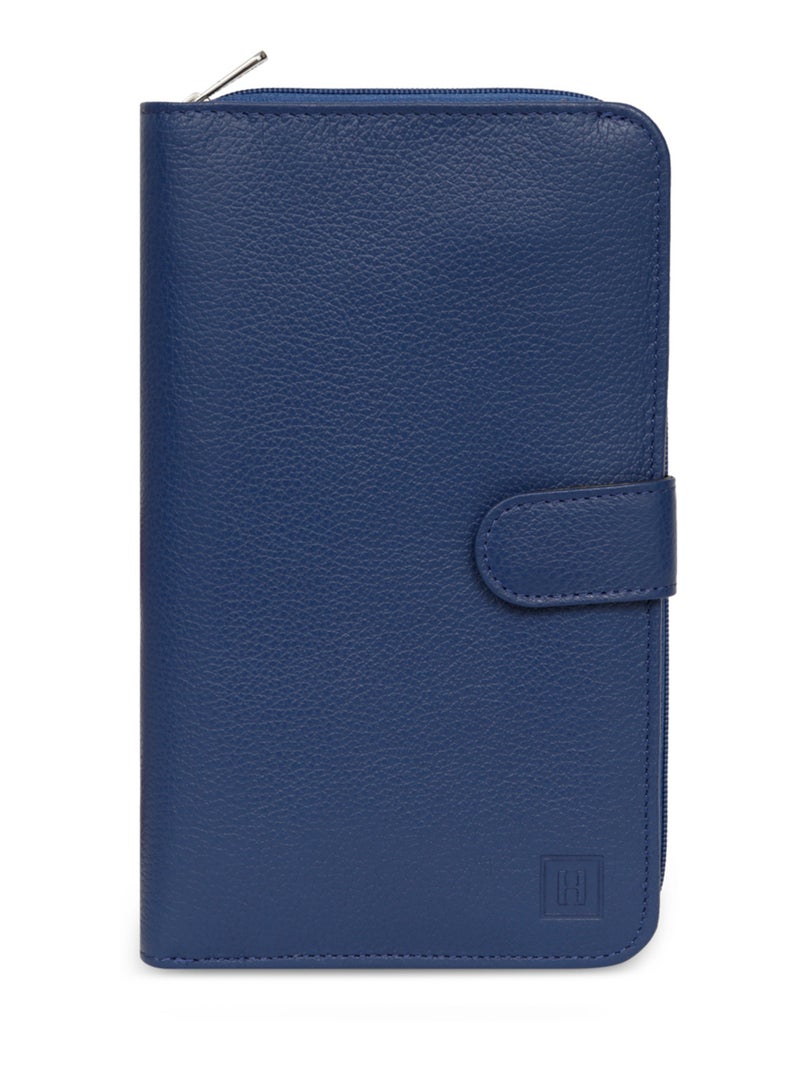 Compagnon de voyage  1 volet  Cuir CONFORT Bleu - Kiabi