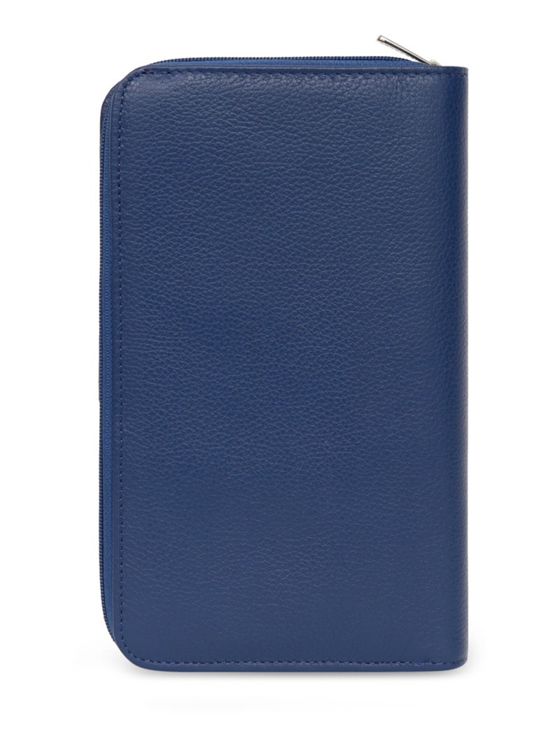 Compagnon de voyage  1 volet  cuir confort hexagona Bleu - Kiabi