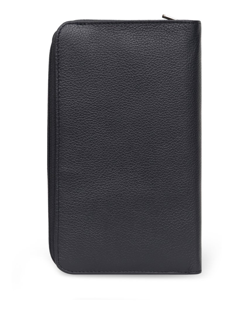 Compagnon de voyage  1 volet  cuir confort hexagona Bleu marine - Kiabi