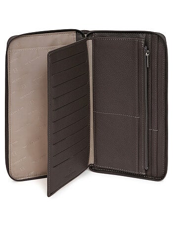 Compagnon de voyage 1 volet cuir confort hexagona