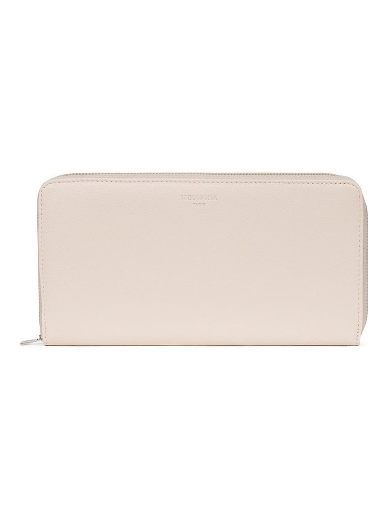 Compagnon de voyage  1 volet  Cuir CONFORT Ivoire - Kiabi
