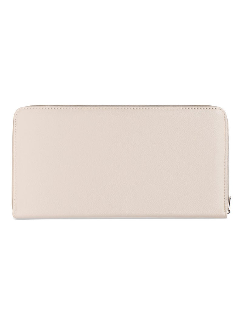 Compagnon de voyage  1 volet  Cuir CONFORT Ivoire - Kiabi