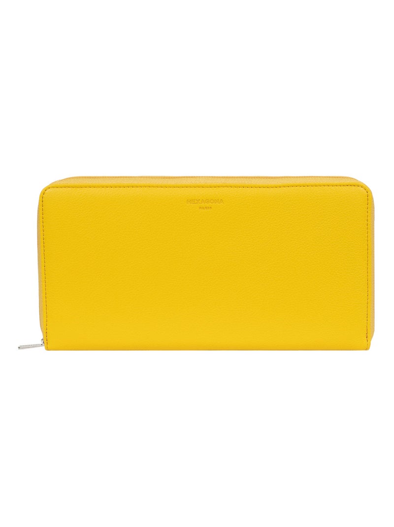 Compagnon de voyage  1 volet  Cuir CONFORT Jaune - Kiabi