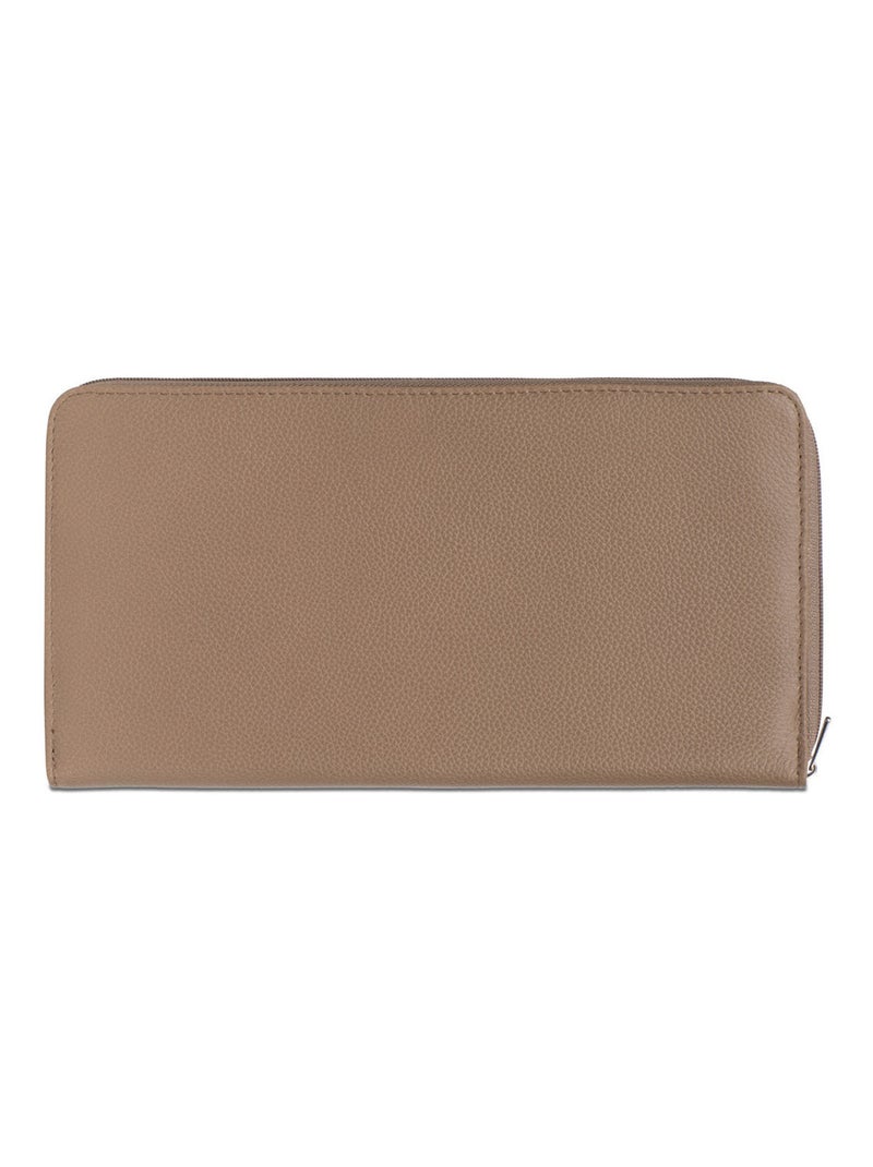 Compagnon de voyage  1 volet  Cuir CONFORT Marron glacé - Kiabi