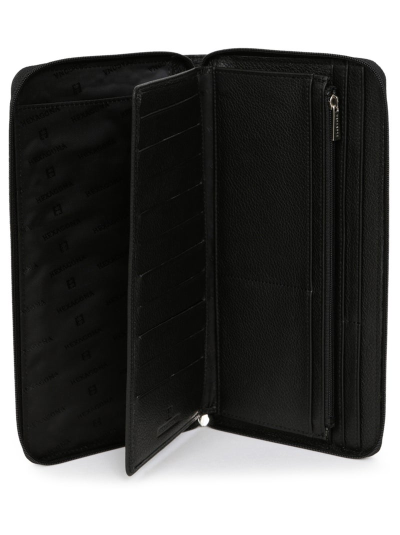 Compagnon de voyage  1 volet  Cuir CONFORT Noir - Kiabi