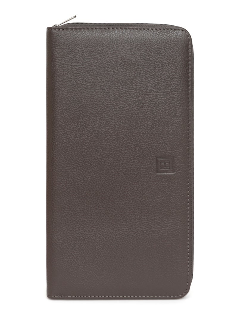 Compagnon de voyage  1 volet  Cuir CONFORT Taupe - Kiabi