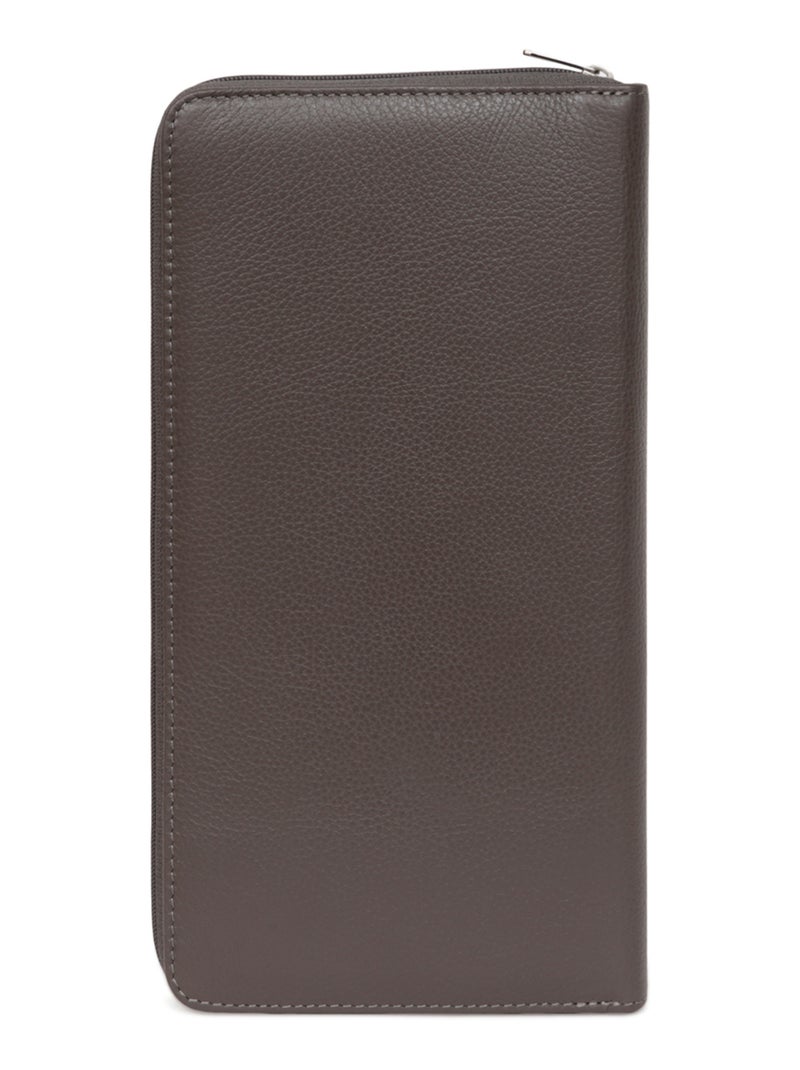 Compagnon de voyage  1 volet  Cuir CONFORT Taupe - Kiabi