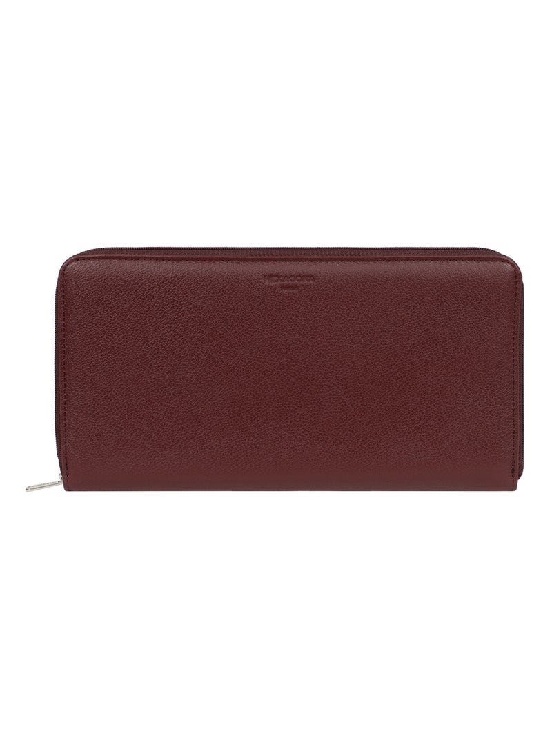 Compagnon de voyage  1 volet  Cuir CONFORT Violet prune - Kiabi