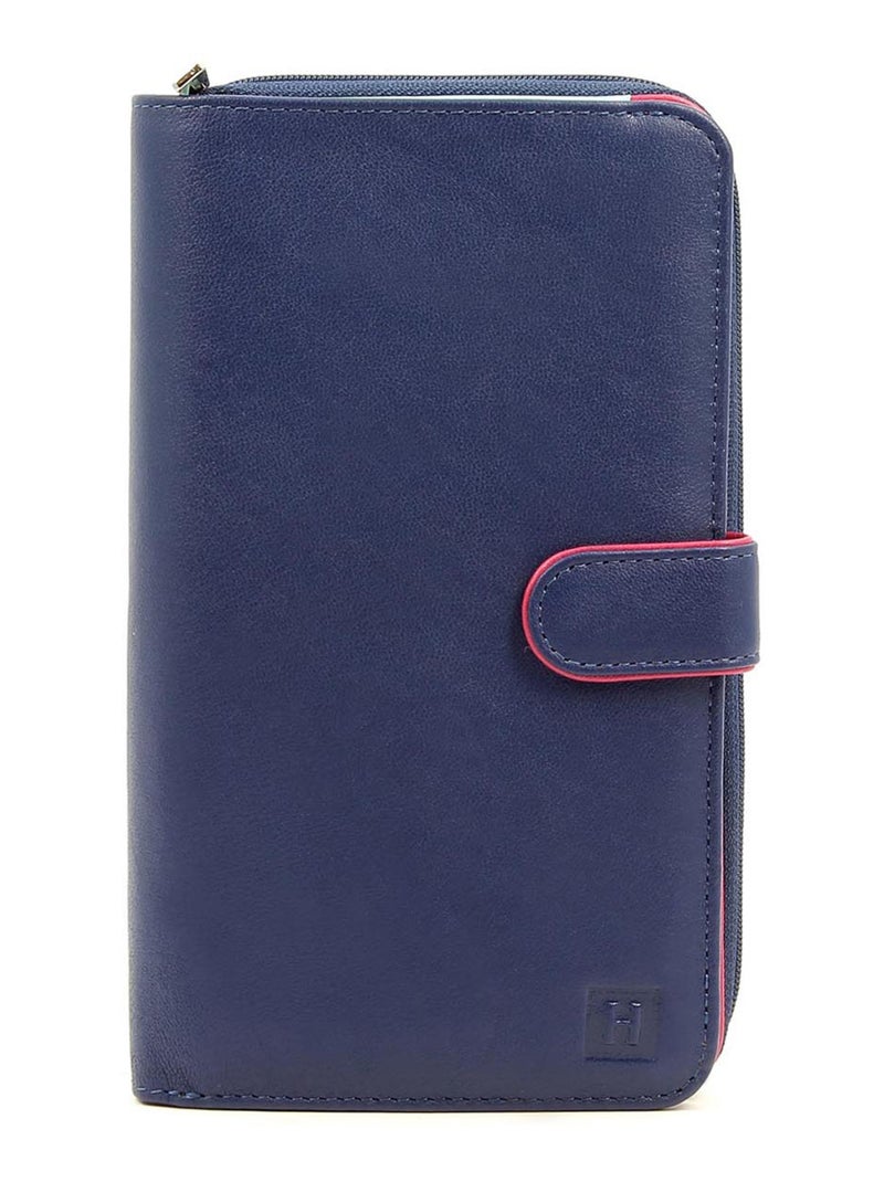 Compagnon de voyage  1 volet  Cuir MULTICO Bleu Multicolore - Kiabi