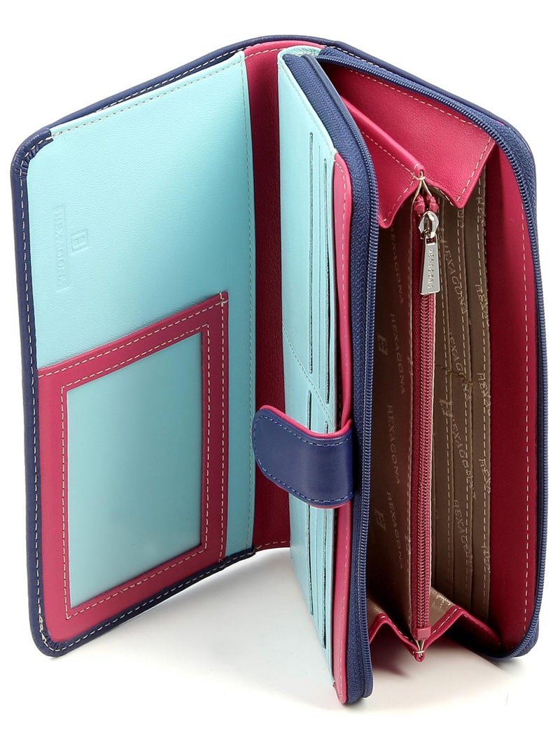 Compagnon de voyage  1 volet  Cuir MULTICO Bleu Multicolore - Kiabi
