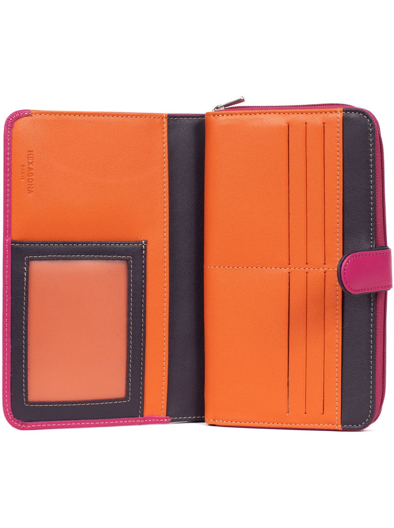 Compagnon de voyage  1 volet  Cuir MULTICO Rose fushia - Kiabi