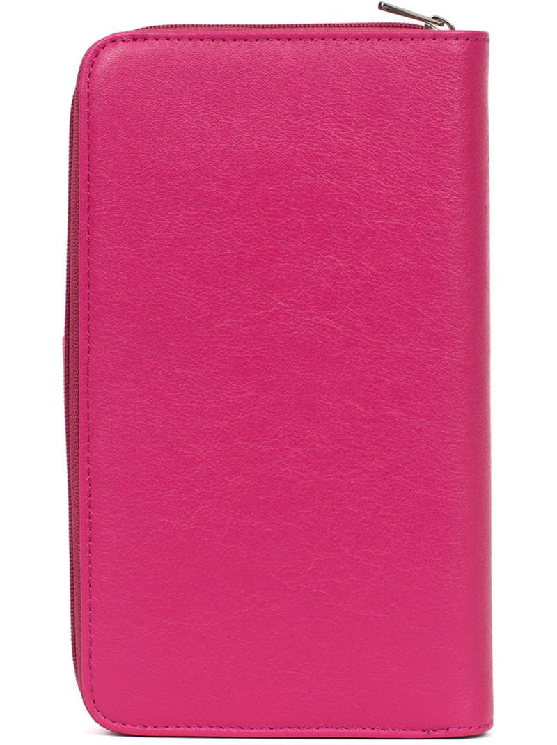 Compagnon de voyage  1 volet  Cuir MULTICO Rose fushia - Kiabi