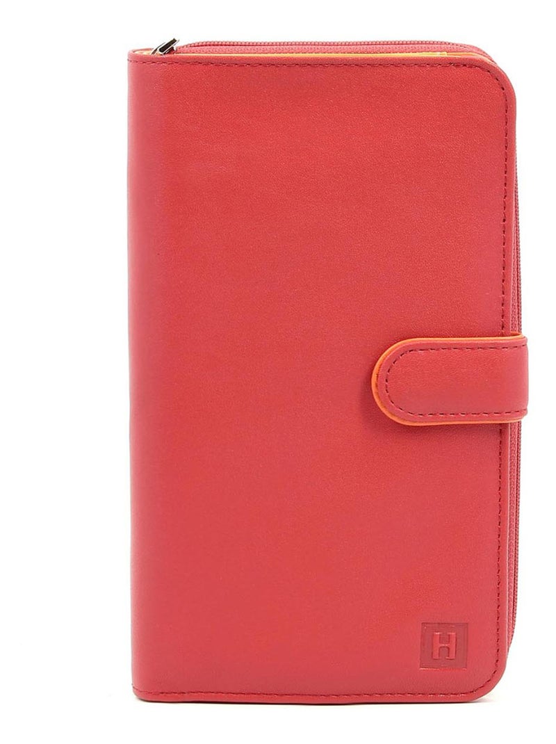 Compagnon de voyage  1 volet  Cuir MULTICO Rouge - Kiabi