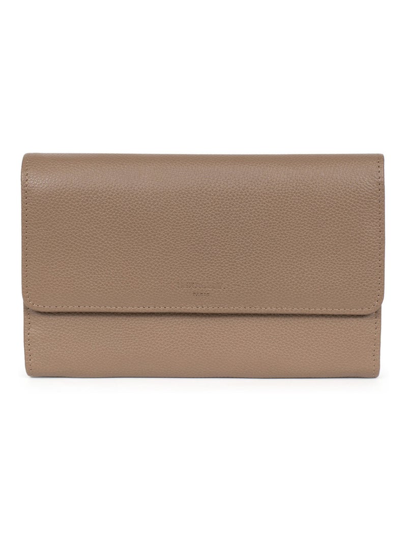 Compagnon de voyage  2 volets  Cuir CONFORT Marron clair - Kiabi