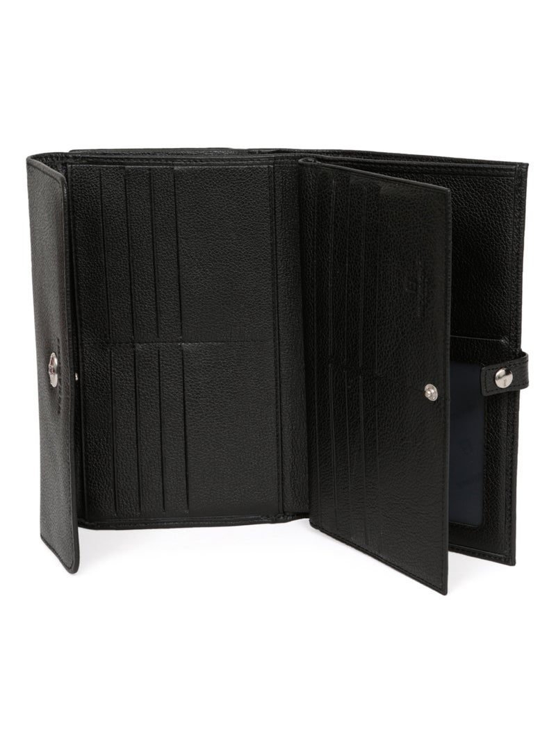 Compagnon de voyage  2 volets  Cuir CONFORT Noir - Kiabi