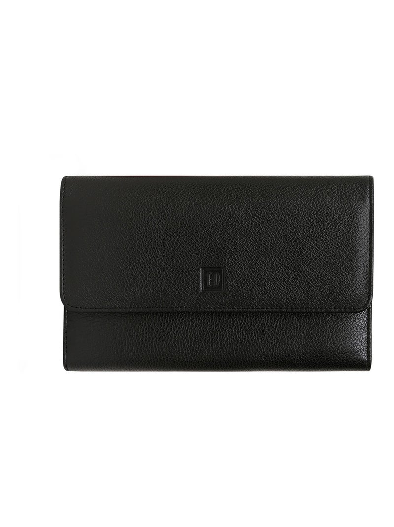 Compagnon de voyage  2 volets  Cuir CONFORT Noir - Kiabi