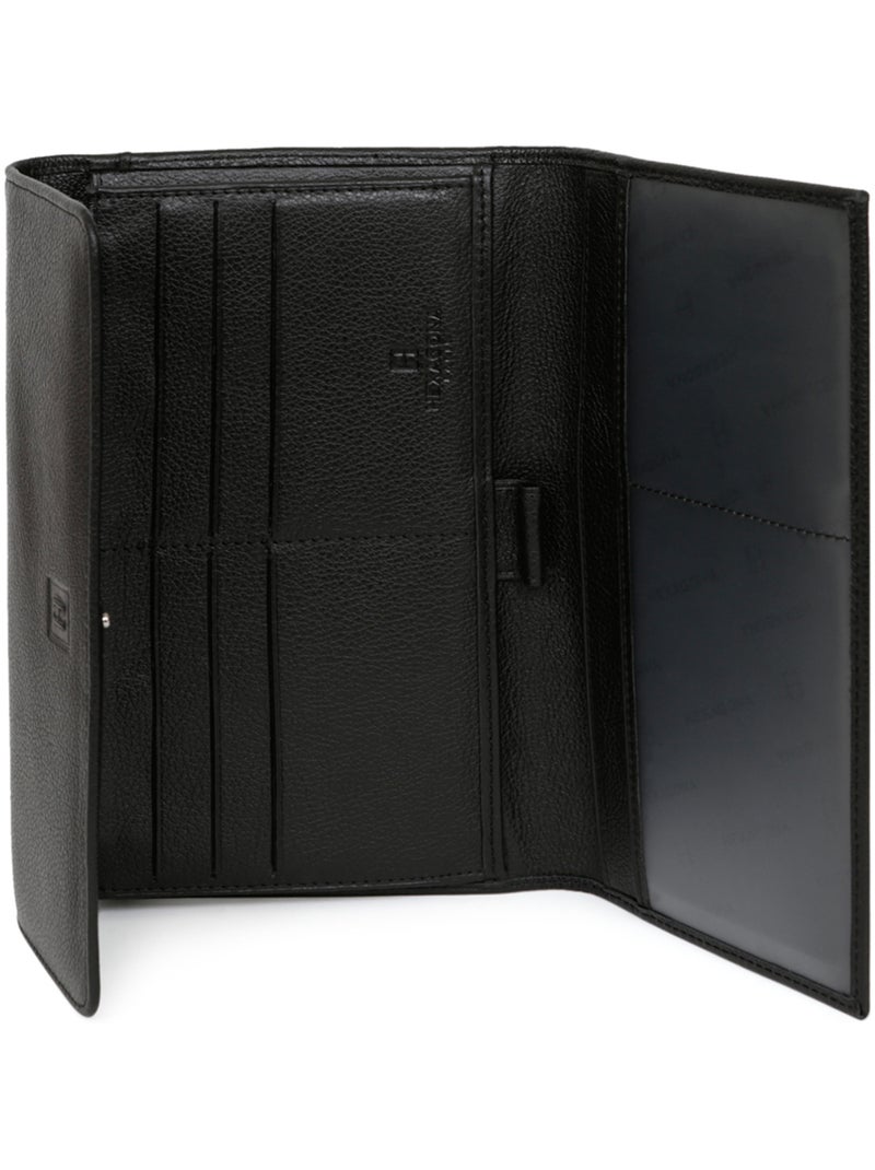 Compagnon de voyage  2 volets  Cuir CONFORT Noir - Kiabi