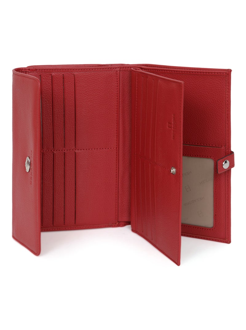 Compagnon de voyage  2 volets  Cuir CONFORT Rouge foncé - Kiabi