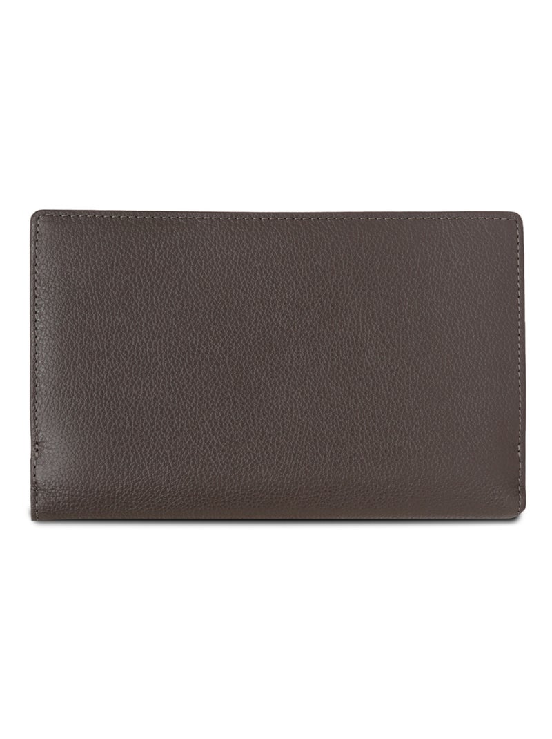 Compagnon de voyage  2 volets  Cuir CONFORT Taupe - Kiabi