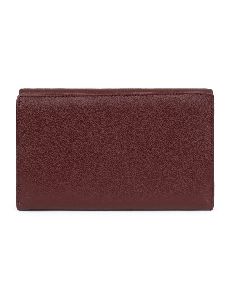 Compagnon de voyage  2 volets  Cuir CONFORT Violet prune - Kiabi