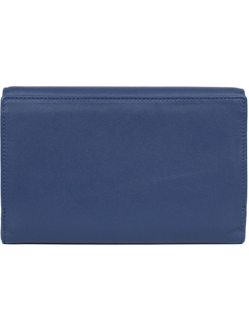 Compagnon de voyage  2 volets  cuir multico hexagona Bleu Multicolore - Kiabi