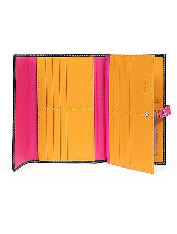 Compagnon de voyage 2 volets cuir multico hexagona