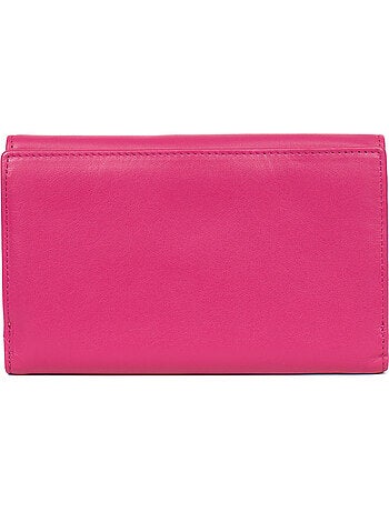 Compagnon de voyage 2 volets cuir multico hexagona