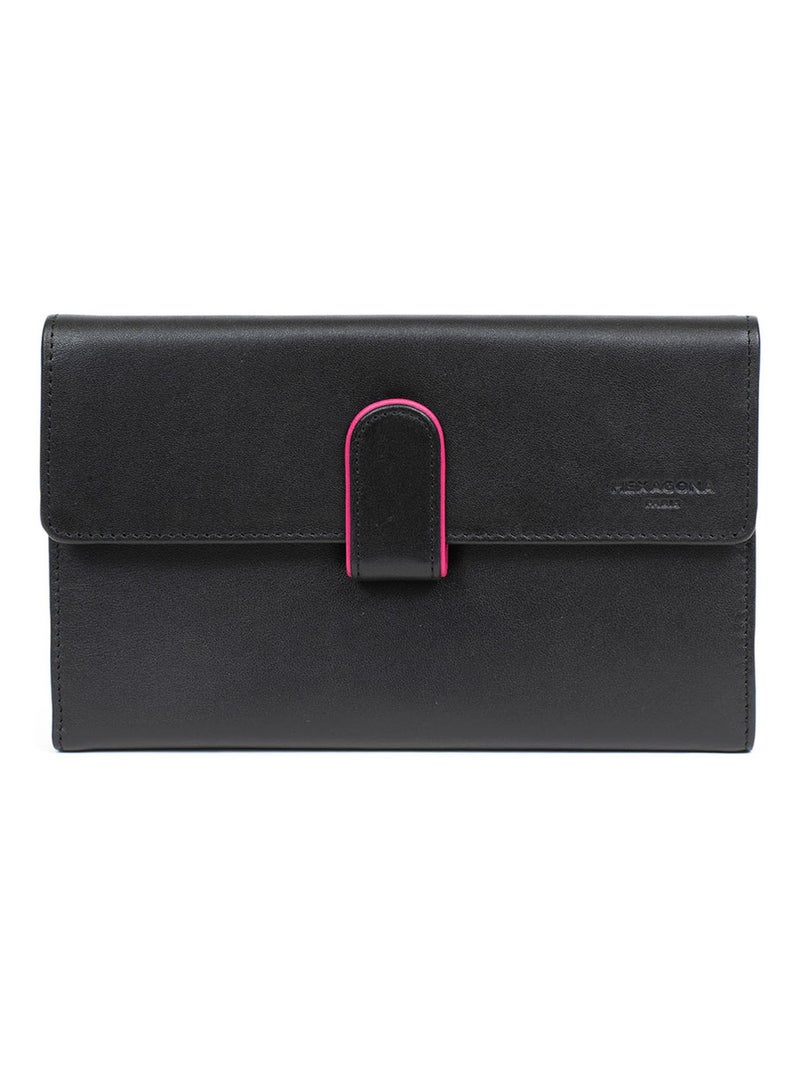 Compagnon de voyage  2 volets  Cuir MULTICO Noir Multicolore - Kiabi