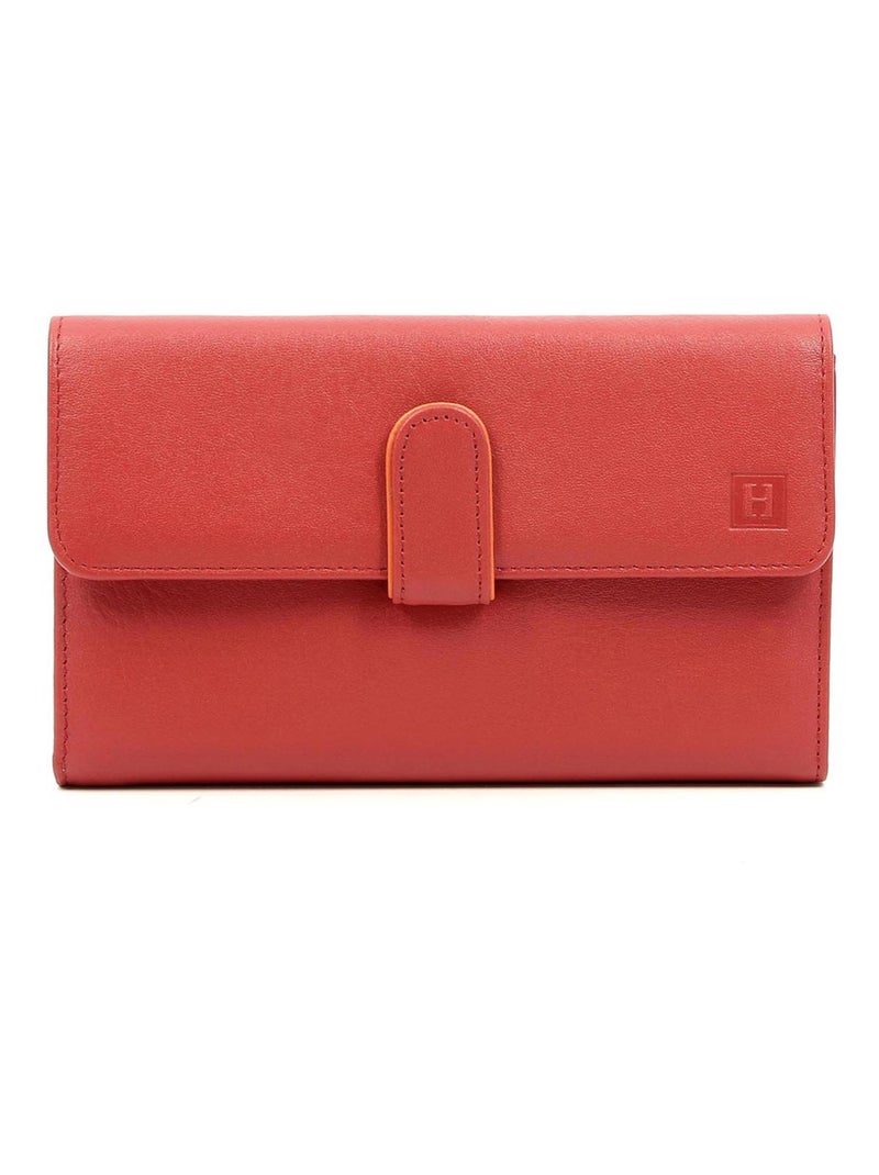 Compagnon de voyage  2 volets  Cuir MULTICO Rouge - Kiabi