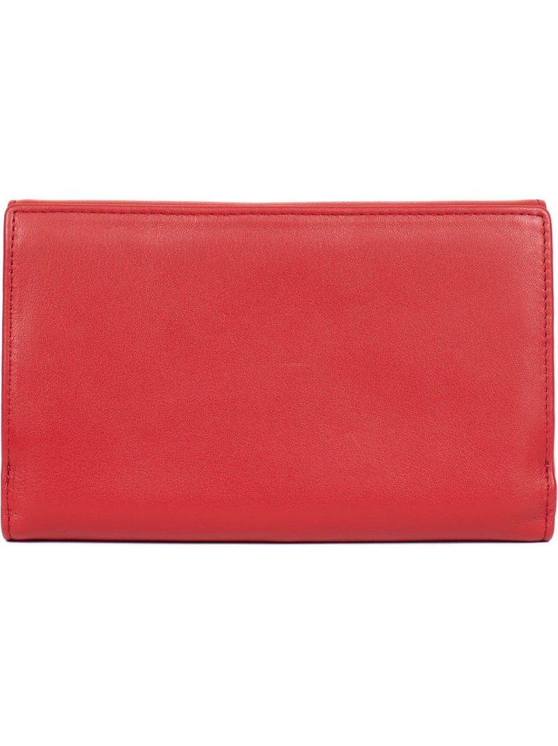 Compagnon de voyage  2 volets  Cuir MULTICO Rouge - Kiabi
