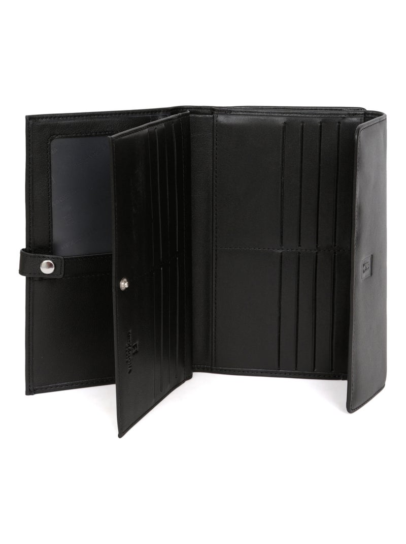 Compagnon de voyage  2 volets  Cuir SOFT Noir - Kiabi
