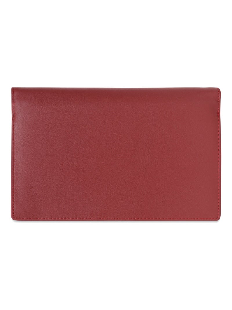 Compagnon de voyage  2 volets  Cuir SOFT Rouge - Kiabi
