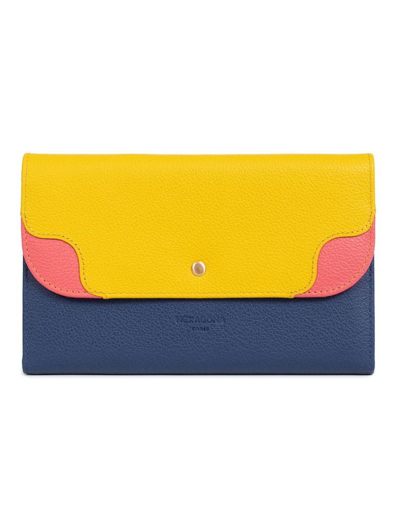 Compagnon de voyage  2 volets  Stop RFID  Cuir BAHIA Jaune - Kiabi