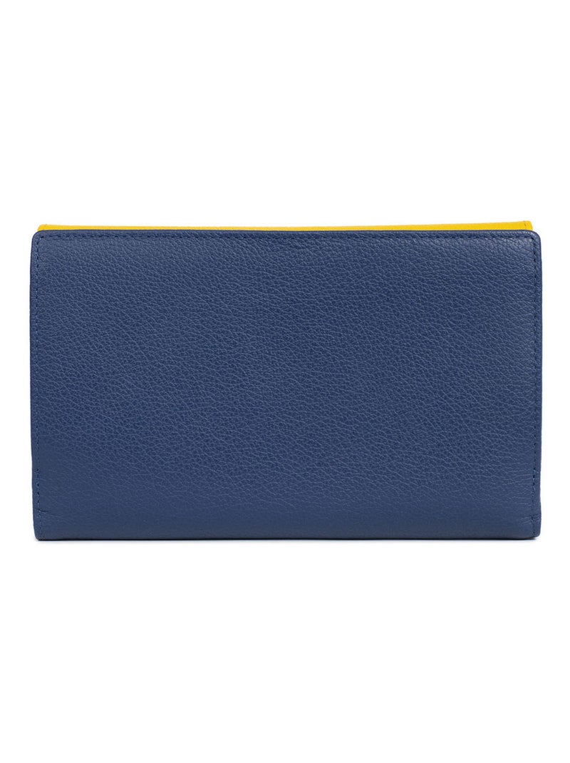 Compagnon de voyage  2 volets  Stop RFID  Cuir BAHIA Jaune - Kiabi