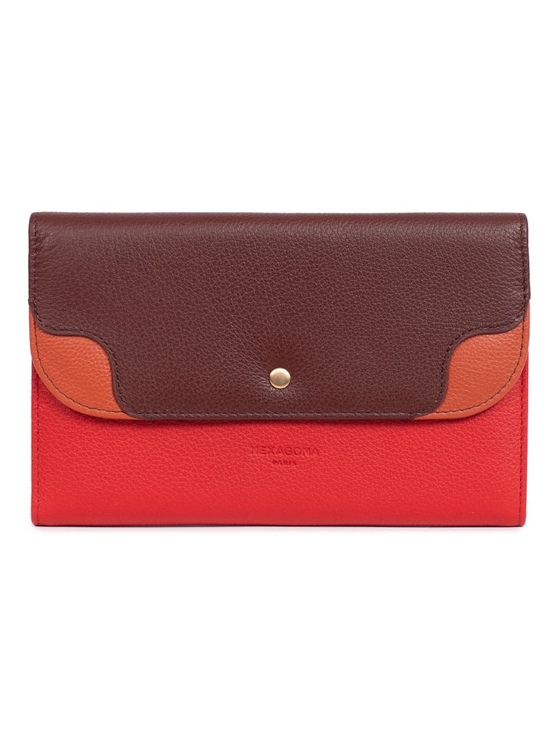 Compagnon de voyage  2 volets  Stop RFID  Cuir BAHIA Rouge - Kiabi
