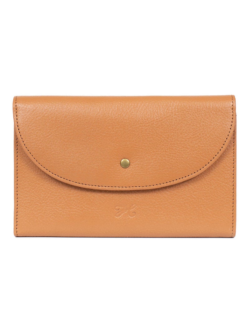 Compagnon de voyage  2 volets  Stop RFID  Cuir BASTILLE Marron clair - Kiabi